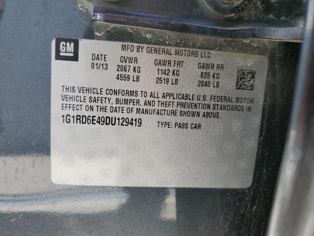 1G1RD6E49DU129419 - 2013 CHEVROLET VOLT GRAY photo 12