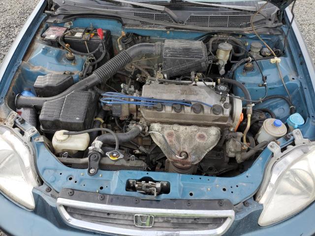 2HGEJ6521TH526249 - 1996 HONDA CIVIC DX BLUE photo 11