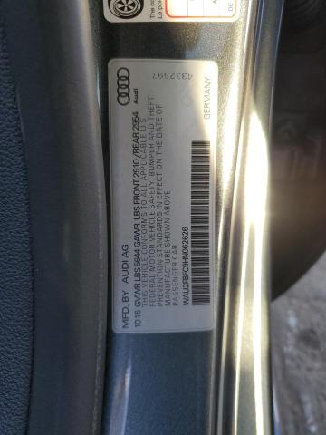 WAU2FBFC9HN062626 - 2017 AUDI S7 PRESTIGE GRAY photo 12