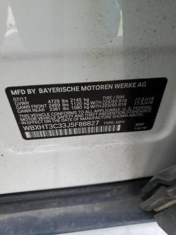 WBXHT3C33J5F88827 - 2018 BMW X1 XDRIVE28I WHITE photo 13