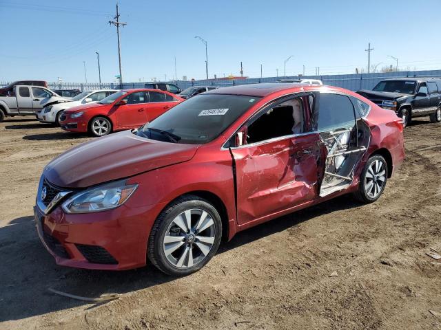 3N1AB7AP4KY393984 - 2019 NISSAN SENTRA S RED photo 1