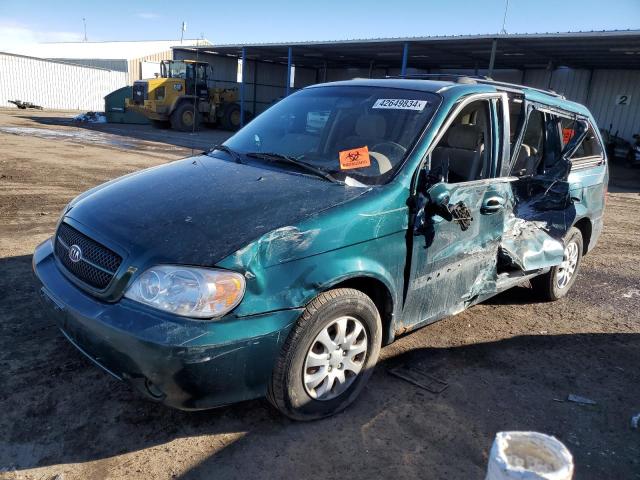 KNDUP132356718923 - 2005 KIA SEDONA EX GREEN photo 1