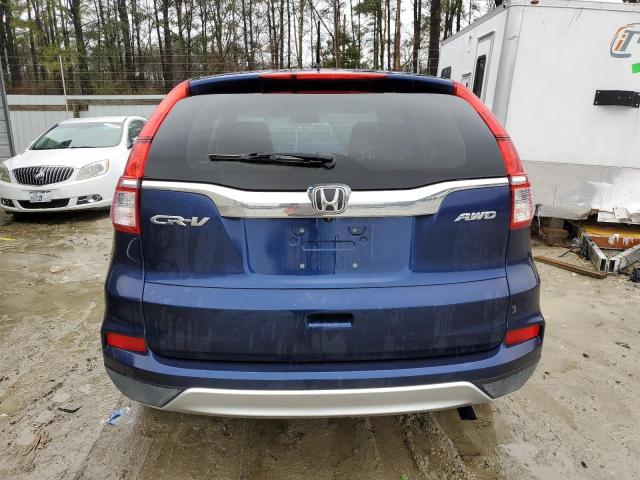 2HKRM4H54FH639738 - 2015 HONDA CR-V EX BLUE photo 6