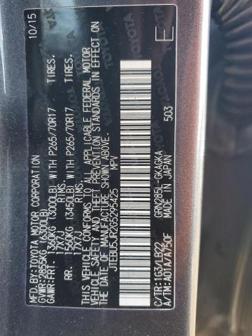 JTEBU5JR2G5295425 - 2016 TOYOTA 4RUNNER SR5/SR5 PREMIUM Siyah fotoğraf 13