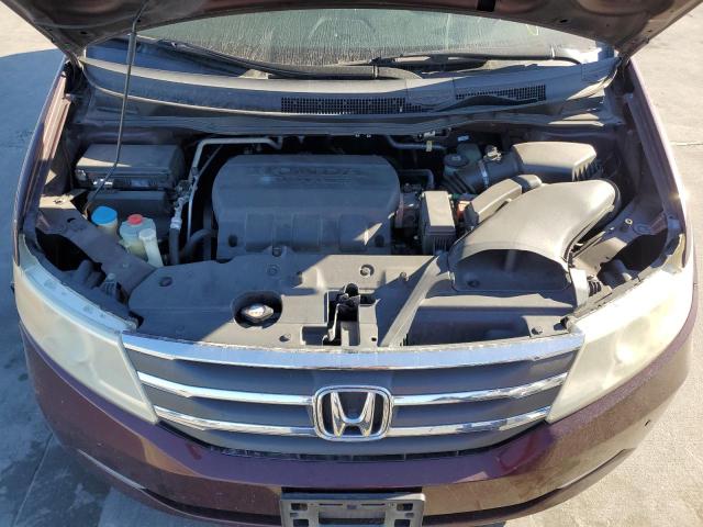 5FNRL5H95BB046622 - 2011 HONDA ODYSSEY TOURING MAROON photo 12