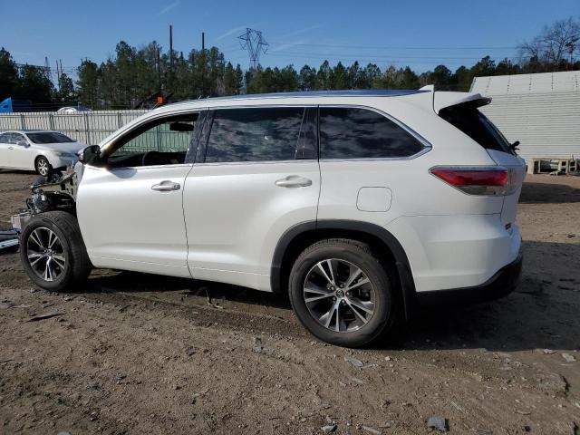 5TDJKRFH4GS327590 - 2016 TOYOTA HIGHLANDER XLE WHITE photo 2