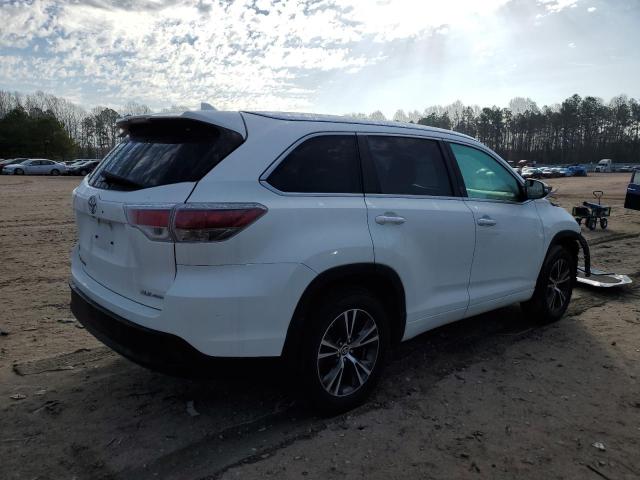 5TDJKRFH4GS327590 - 2016 TOYOTA HIGHLANDER XLE WHITE photo 3