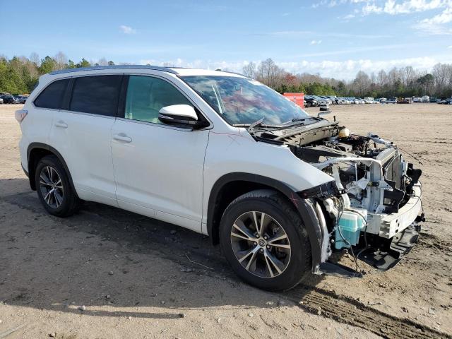 5TDJKRFH4GS327590 - 2016 TOYOTA HIGHLANDER XLE WHITE photo 4