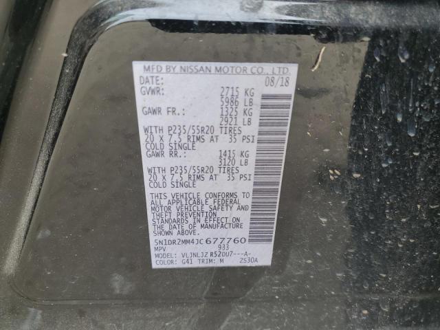 5N1DR2MM4JC677760 - 2018 NISSAN PATHFINDER S Սև լուսանկար 13