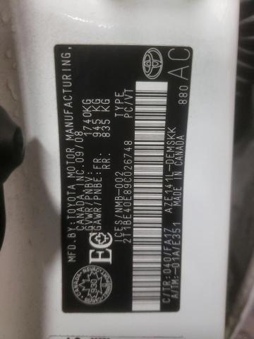 2T1BE40E89C026748 - 2009 TOYOTA COROLLA XR 白色 照片 12