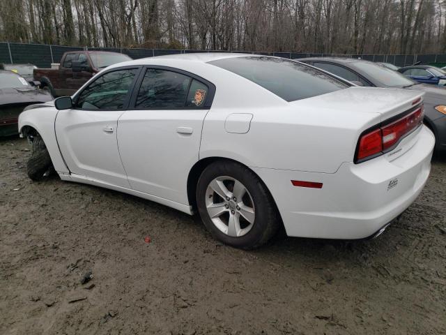 2C3CDXBG8EH284635 - 2014 DODGE CHARGER SE WHITE photo 2