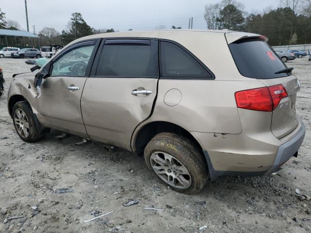 2HNYD28387H522313 - 2007 ACURA MDX TECHNOLOGY TAN photo 2