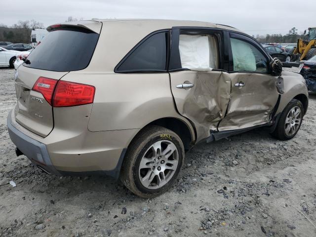 2HNYD28387H522313 - 2007 ACURA MDX TECHNOLOGY TAN photo 3