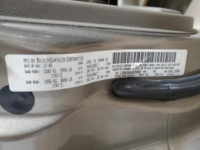 1J8HG48K46C229082 - 2006 JEEP COMMANDER 金色 照片 14