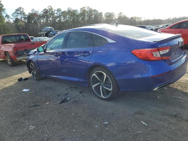 1HGCV2F34MA019258 - 2021 HONDA ACCORD SPORT BLUE photo 2