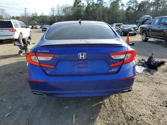 1HGCV2F34MA019258 - 2021 HONDA ACCORD SPORT BLUE photo 6