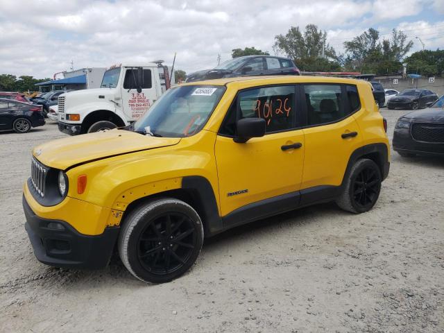 ZACCJAAW1GPC67509 - 2016 JEEP RENEGADE SPORT YELLOW photo 1