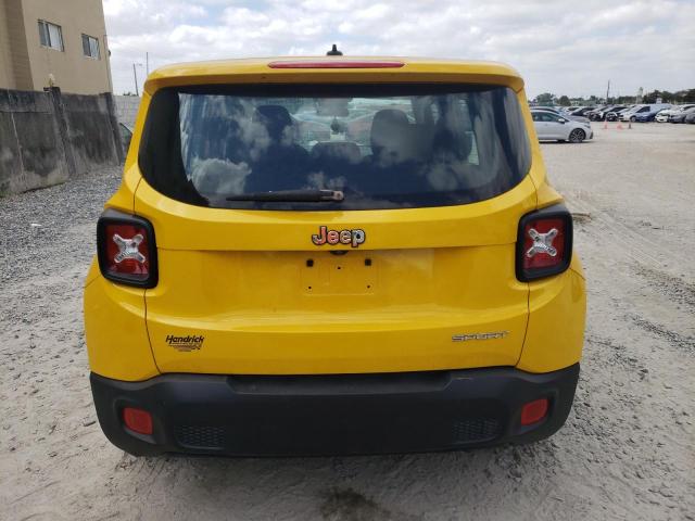 ZACCJAAW1GPC67509 - 2016 JEEP RENEGADE SPORT YELLOW photo 6