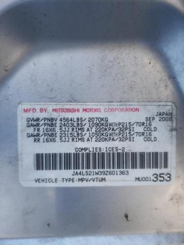 JA4LS21W39Z601363 - 2009 MITSUBISHI OUTLANDER ES SILVER photo 13