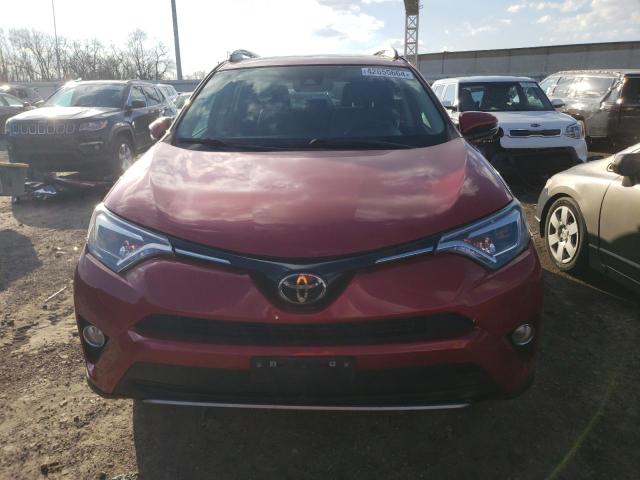 2T3YFREV9HW394874 - 2017 TOYOTA RAV4 LIMITED RED photo 5