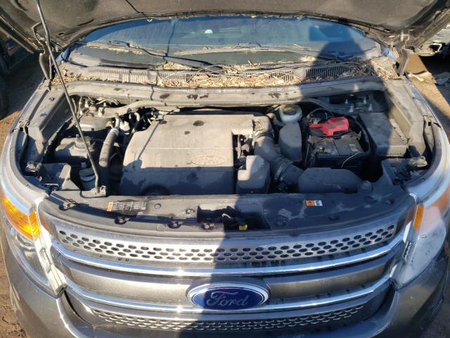 1FM5K8F82FGC59449 - 2015 FORD EXPLORER LIMITED GRAY photo 12