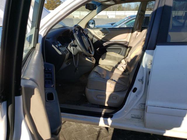 JTEGF21A010011349 - 2001 TOYOTA HIGHLANDER WHITE photo 7