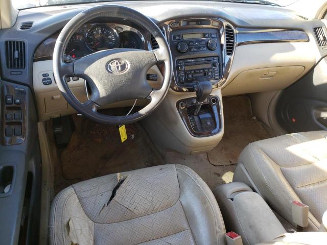 JTEGF21A010011349 - 2001 TOYOTA HIGHLANDER WHITE photo 8