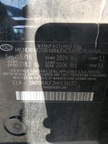 5NPD84LF2HH134122 - 2017 HYUNDAI ELANTRA SE BLACK photo 12