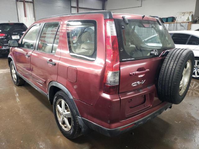 JHLRD78526C012178 - 2006 HONDA CR-V LX BURGUNDY photo 2