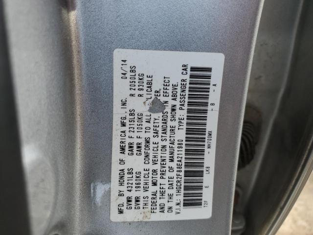 1HGCR2F88EA211980 - 2014 HONDA ACCORD EXL SILVER photo 12