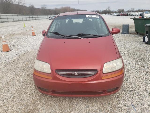 KL1TD66686B577461 - 2006 CHEVROLET AVEO BASE Qırmızı foto 5