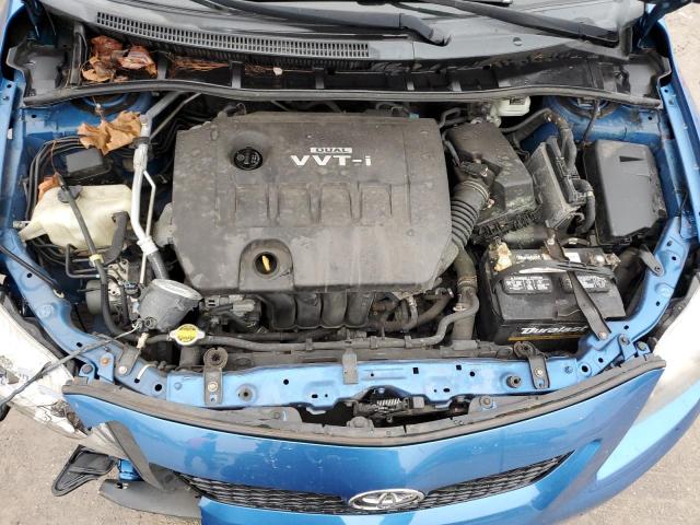 1NXBU40E59Z129238 - 2009 TOYOTA COROLLA BASE BLUE photo 11