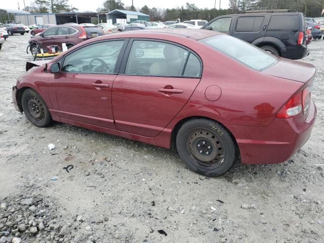 2HGFA1F55AH541401 - 2010 HONDA CIVIC LX RED photo 2