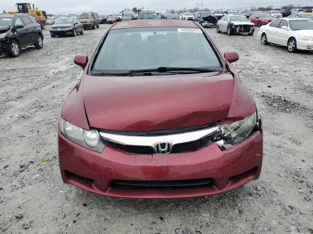 2HGFA1F55AH541401 - 2010 HONDA CIVIC LX RED photo 5