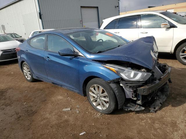 KMHDH4AE2GU551752 - 2016 HYUNDAI ELANTRA SE BLUE photo 4