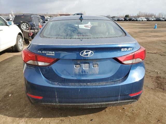 KMHDH4AE2GU551752 - 2016 HYUNDAI ELANTRA SE BLUE photo 6