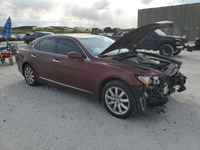 JTHBL46F875035027 - 2007 LEXUS LS 460 BURGUNDY photo 4