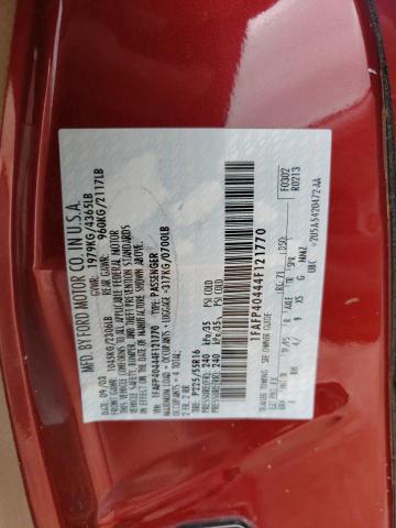 1FAFP40444F121770 - 2004 FORD MUSTANG RED photo 12