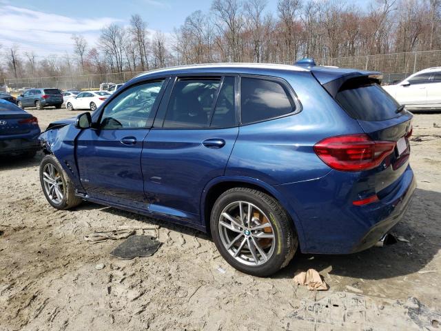 5UXTR9C55JLC75301 - 2018 BMW X3 XDRIVE30I BLUE photo 2