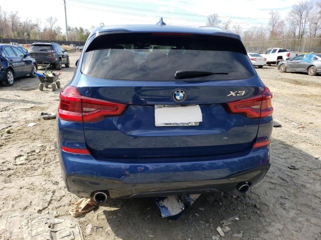 5UXTR9C55JLC75301 - 2018 BMW X3 XDRIVE30I BLUE photo 6