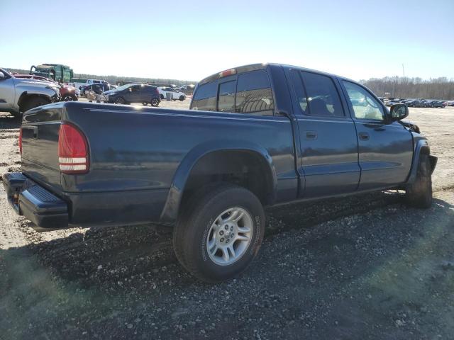 1B7HL38N82S702053 - 2002 DODGE DAKOTA QUAD SPORT BLUE photo 3