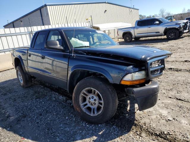 1B7HL38N82S702053 - 2002 DODGE DAKOTA QUAD SPORT BLUE photo 4