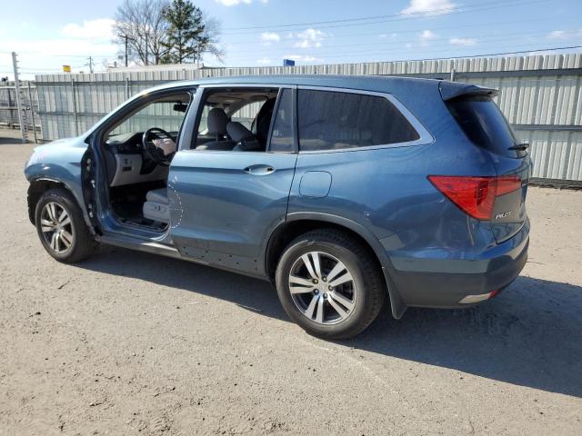 5FNYF5H8XHB022304 - 2017 HONDA PILOT EXL BLUE photo 2