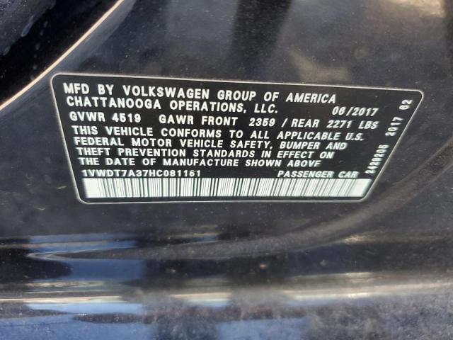 1VWDT7A37HC081161 - 2017 VOLKSWAGEN PASSAT R-LINE Qara foto 13