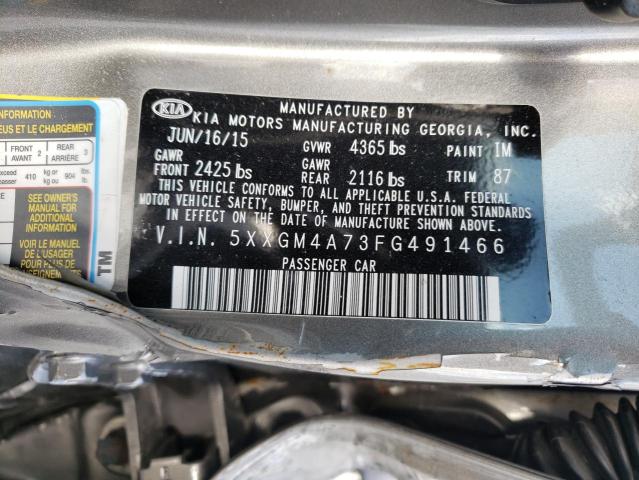 5XXGM4A73FG491466 - 2015 KIA OPTIMA LX GRAY photo 13