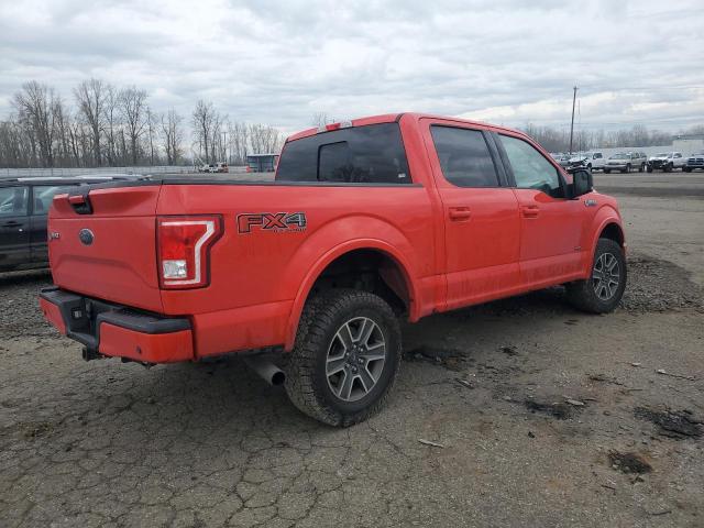 1FTEW1EG9FFB41364 - 2015 FORD F150 SUPERCREW RED photo 3