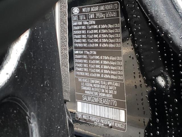SALWG2WF0EA501770 - 2014 LAND ROVER RANGE ROVE SE BLACK photo 13