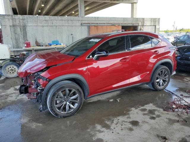 JTJSARBZ9M5025278 - 2021 LEXUS NX 300 BASE წითელი ფოტო 1