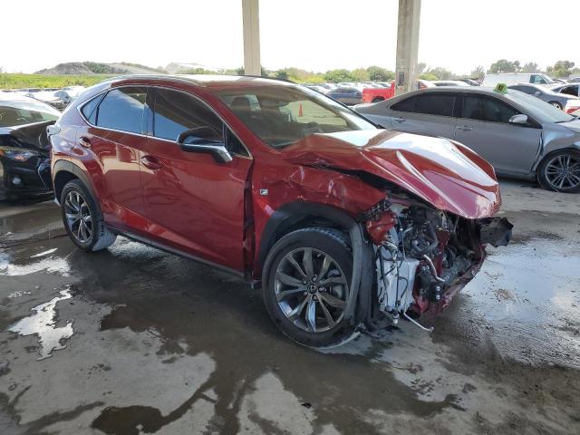 JTJSARBZ9M5025278 - 2021 LEXUS NX 300 BASE წითელი ფოტო 4