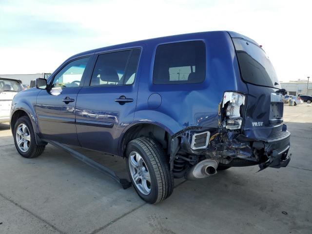 5FNYF3H76DB009149 - 2013 HONDA PILOT EXLN BLUE photo 2